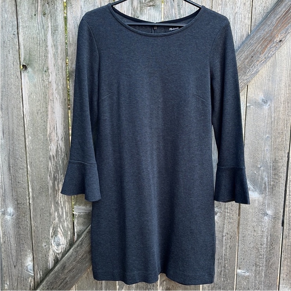 Euc Madewell Jersey Knit Bell Sleeve Shift Dress - Picture 5 of 9